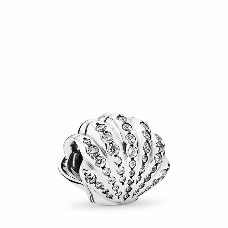 Pandora Disneyr Ariel's Shell Charm - Sterling Silver/Cubic Zirconia - Canada | RO8659GA